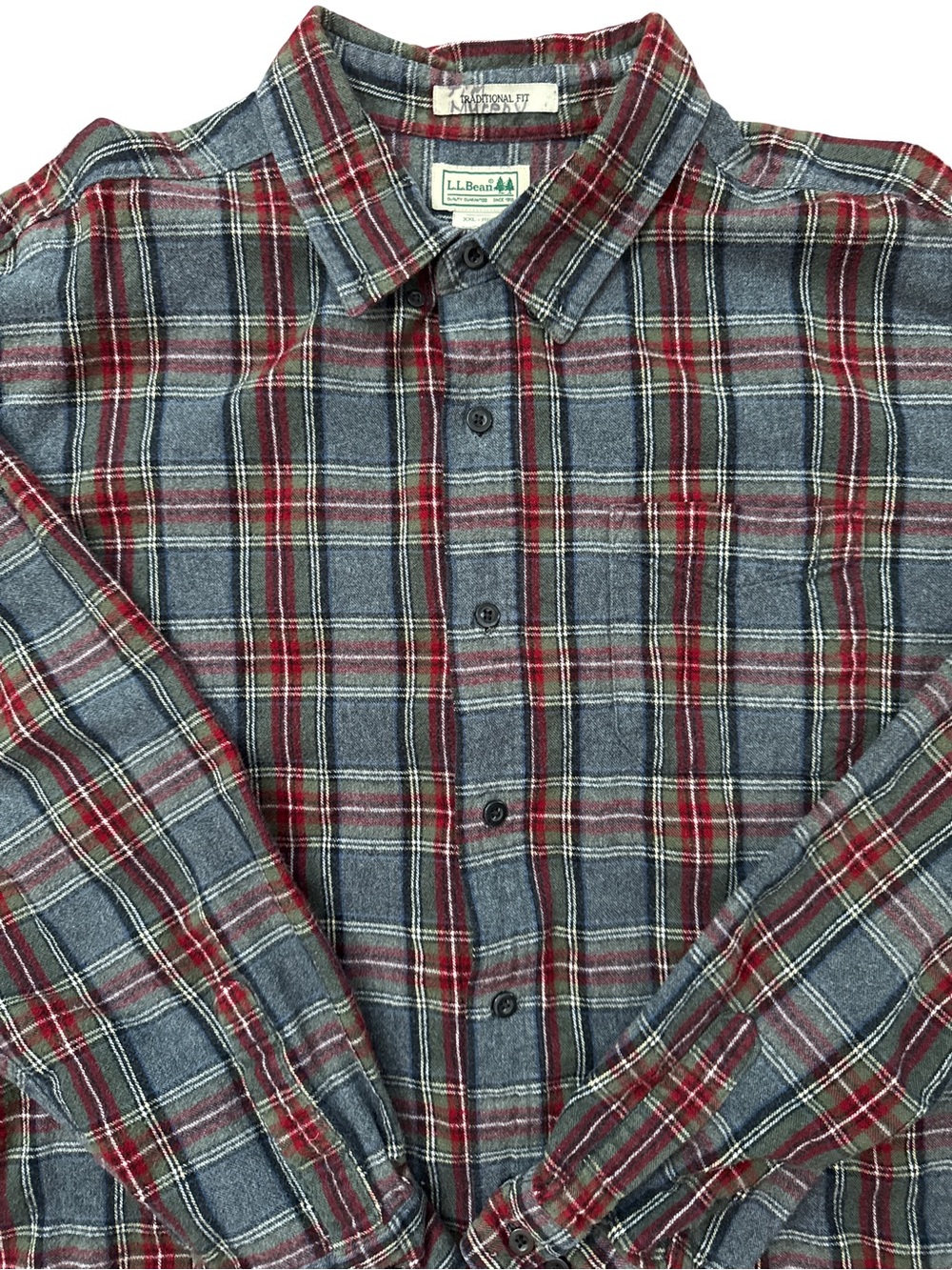 Vintage L.L. Bean Men’s Flannel Long Sleeve Button‎ Up Size XXL Traditional Fit